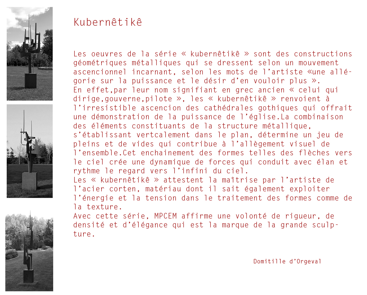 série  » Kubernêtikê « 