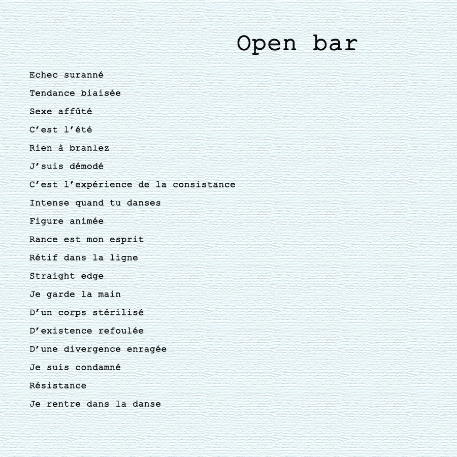open bar