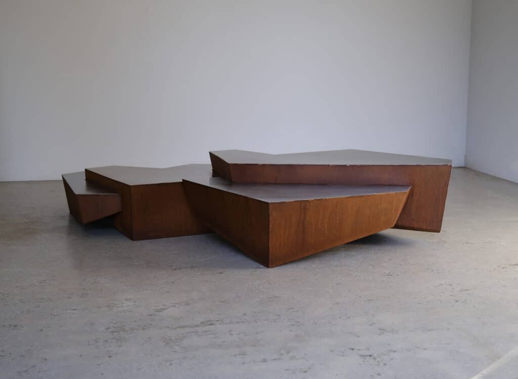 table en acier corten