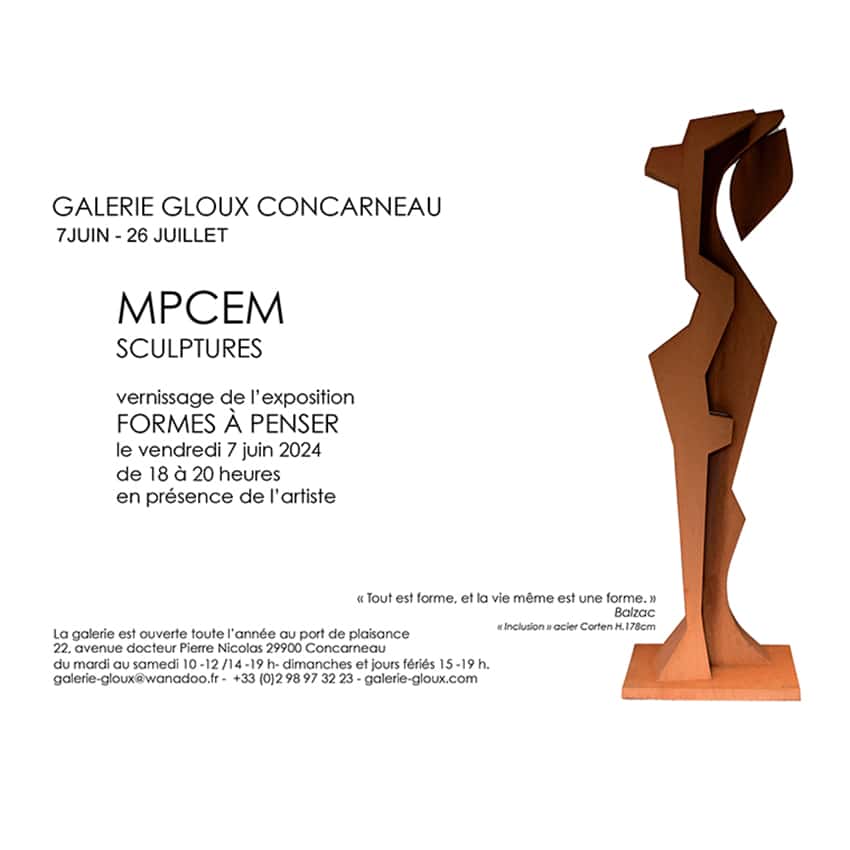 7 juin – 26 juillet 2024, galerie Gloux Concarneau