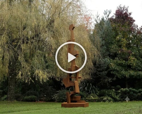vidéo de la sculpture monumentale pour grands jardins et extérieurs contemporains et espace design